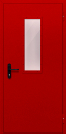 Фото двери «Однопольная со стеклом (красная)» в Яхроме